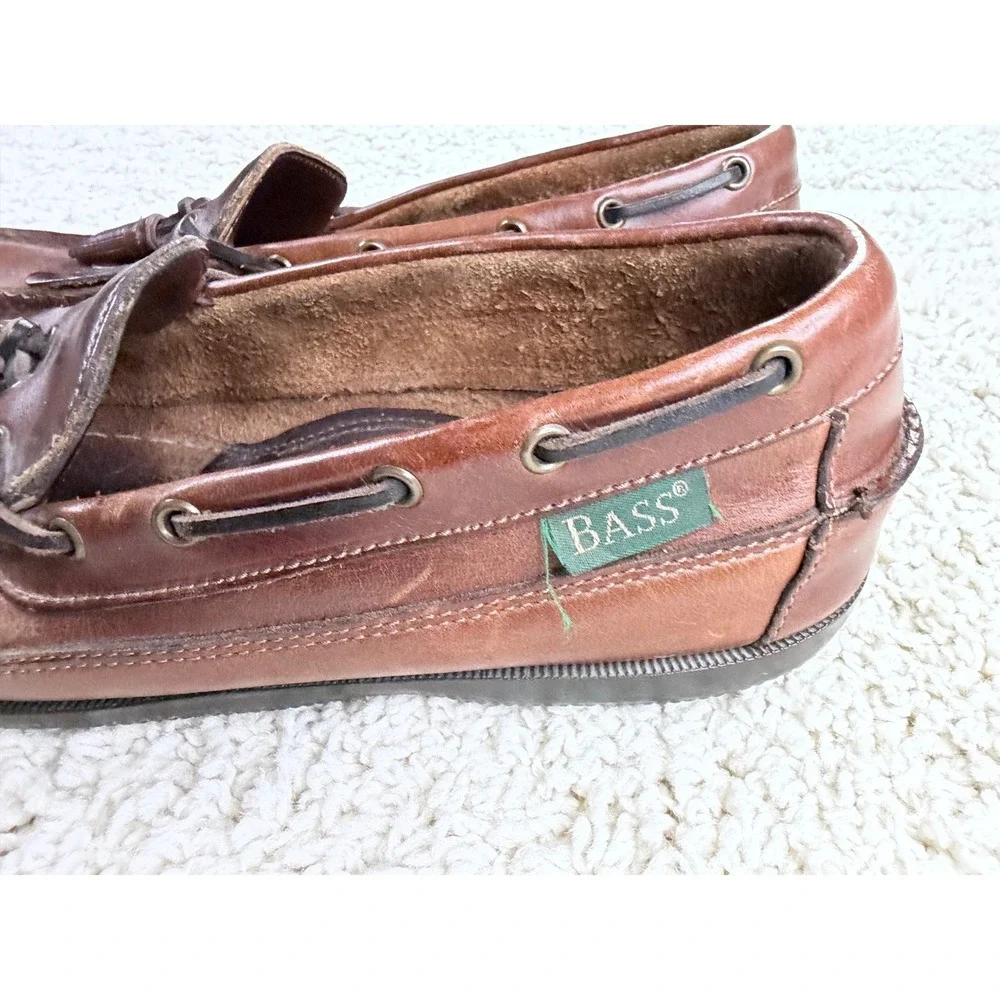 G.H. Bass Boat Shoes Mens 10.5 Brown Leather Tassel Kiltie Loafers Moccasin